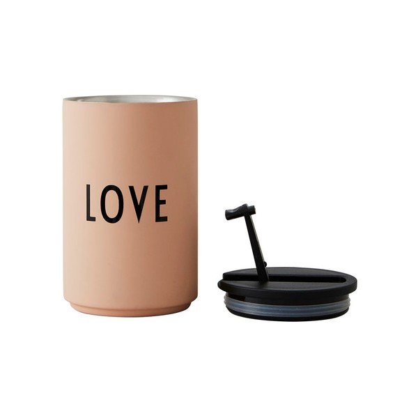 Beež-oranž termokruus 350 ml Love - Design Letters-image-2