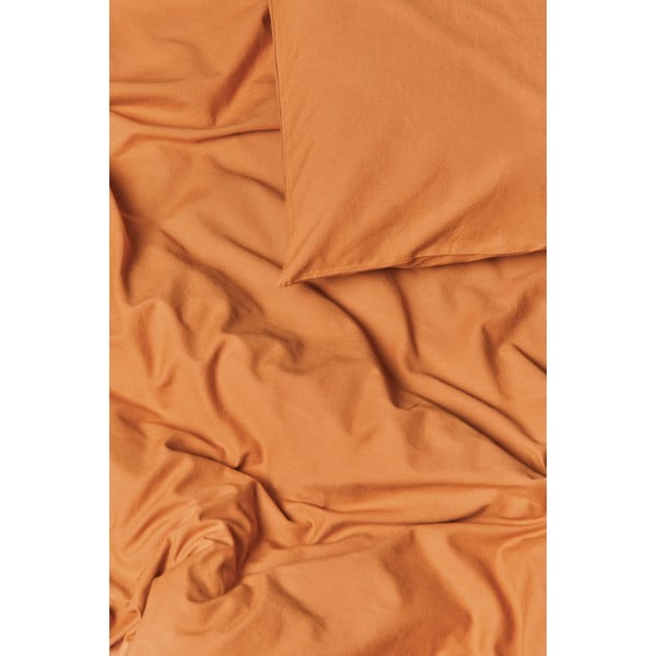 Terrakota oranž kaheinimese voodilinad kivipesu puuvillast , 200 x 200 cm - Bonami Selection-image-1