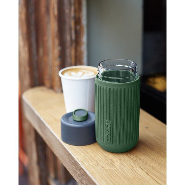 Roheline klaasist reisikruus 340 ml - Black + Blum-image-1