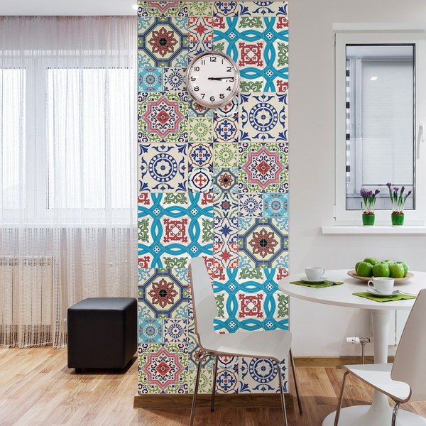 Sada 30 samolepek Ambiance Azulejos Salsa, 50 x 60 cm