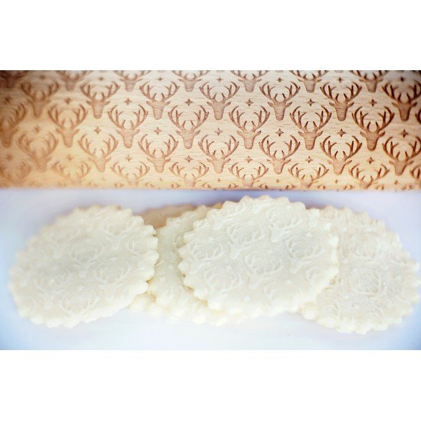 Puidust jõulukujuline tainarull Reindeer - Valek-image-4