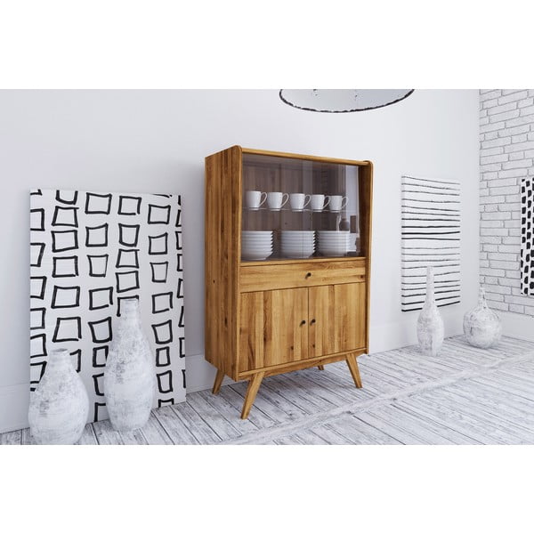 Tammepuust vitriinkapp 100x154 cm Retro - The Beds-image-1