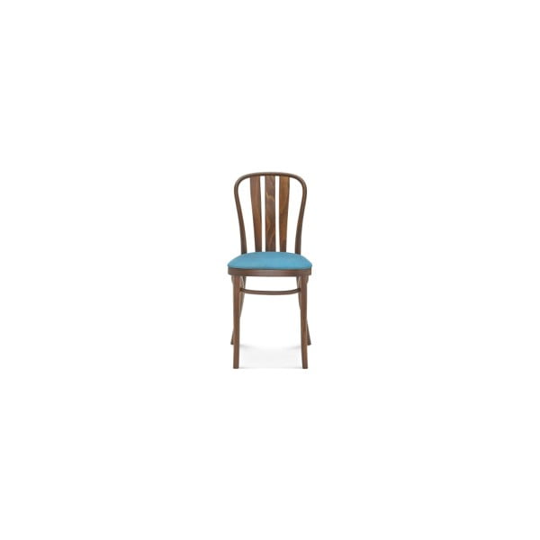 Dřevěná židle s modrým polstrováním Fameg Jorgen