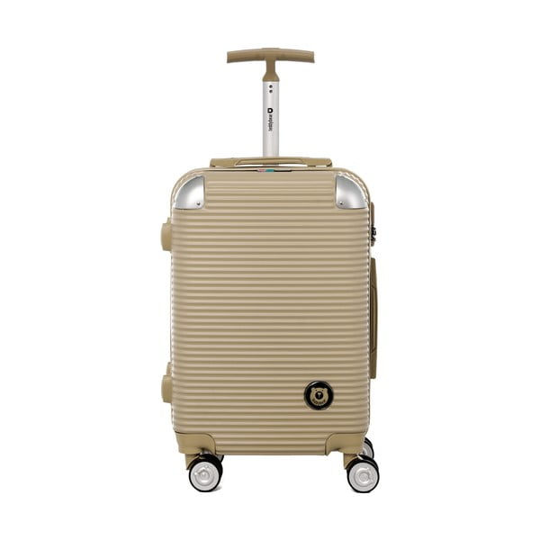 Cestovní kufr na kolečkách ve zlaté barvě s kódovým zámkem Teddy Bear Larisa, 44 l