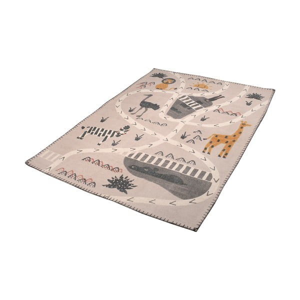 Laste käsitsi trükitud vaip , 100 x 140 cm Little Savannah - Nattiot-image-2