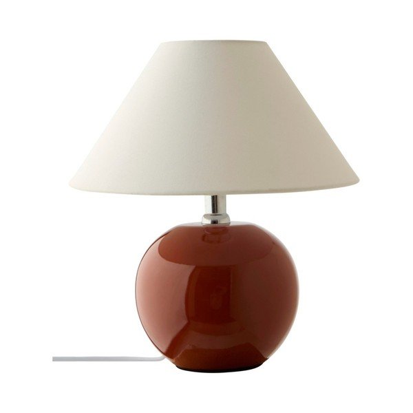 Pruun/kreemikas keraamiline laualamp (kõrgus 29 cm) Karamell - Jotex