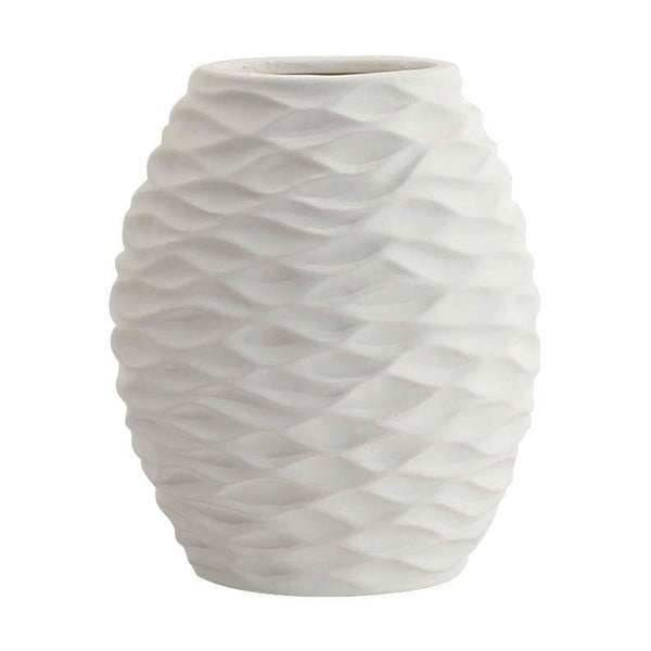 Keramická váza, bílá, 24 cm