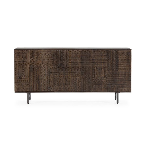 Tumepruun mangopuidust kummut 160x75x40 cm Kalai - MOME