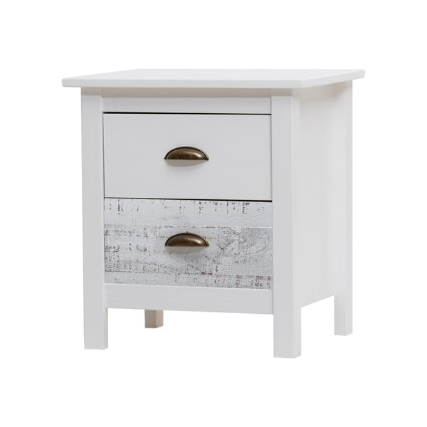 Valge ja hall öökapp , 46 x 50 cm Romantica - Marckeric-image-2