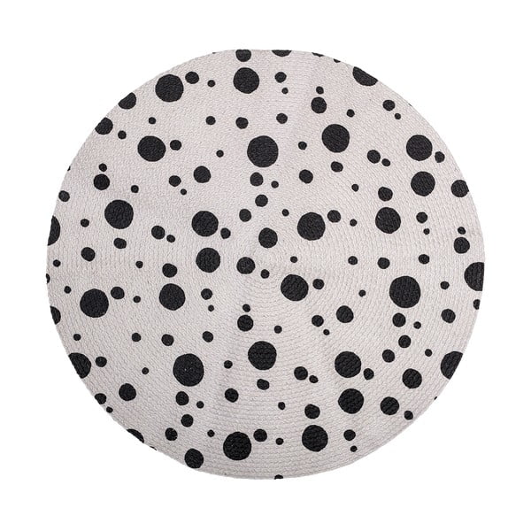 Laste must ja hall vaip Dots, ⌀ 80 cm - Bloomingville Mini
