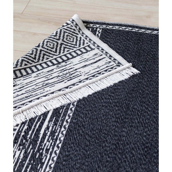 Must-valge puuvillane vaip , 120 x 180 cm Duo - Oyo home-image-3