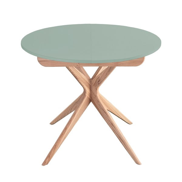 Ümmargune pikendatav söögilaud lisaplaadiga ø 90 cm Jubi – Ragaba