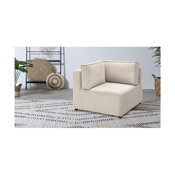 Kreem velvetist diivanimoodul, muutuv  Nihad modular - Bobochic Paris-image-1