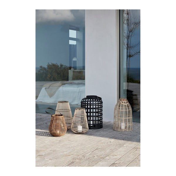 2 musta bambusest laternate komplekt Bambus Garo Grid - Hübsch-image-2
