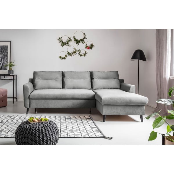 Helehall sametne nurgadiivan , paremas nurgas Stylish Stan - Miuform-image-1