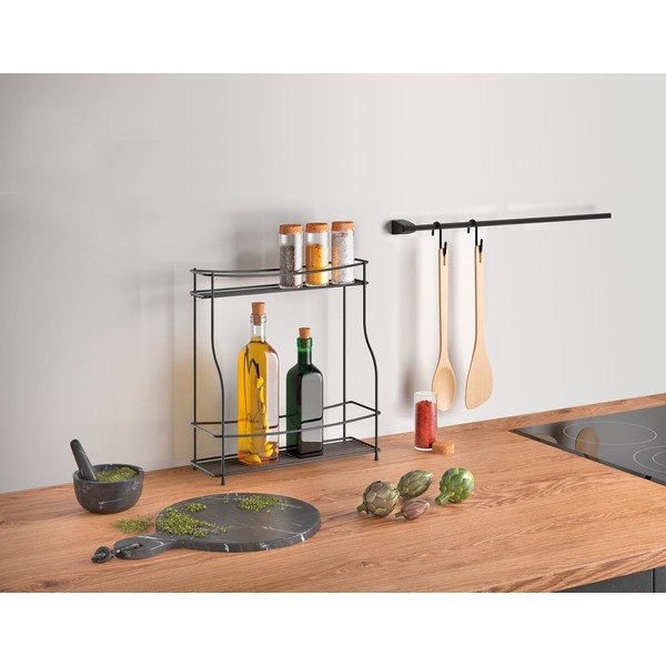 Must kahetasandiline lisariiul köögi jaoks Lava Balsamico - Metaltex-image-1