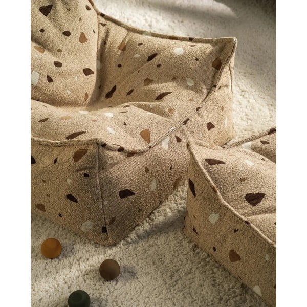 Helepruun buklee/šenillkangast laste kott-tool Terrazzo Chair - Wigiwama-image-2