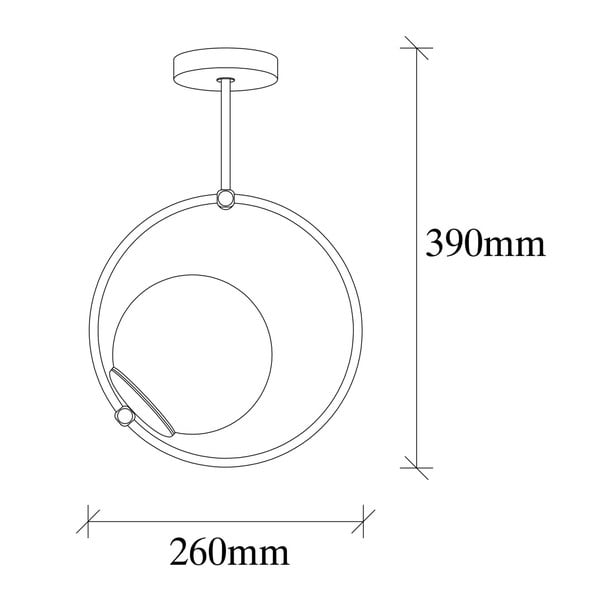 Mustast metallist rippvalgusti Opviq lights Erasto - Opviq lights-image-3