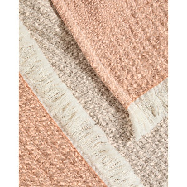 Lõhevärvi musliinist beebitekk 130x170 cm Nafine - Kave Home-image-2