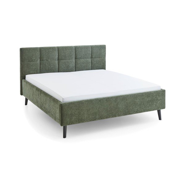 Khaki värvi polsterdatud kaheinimesevoodi ilma liistudeta 180x200 cm Nova - Meise Möbel