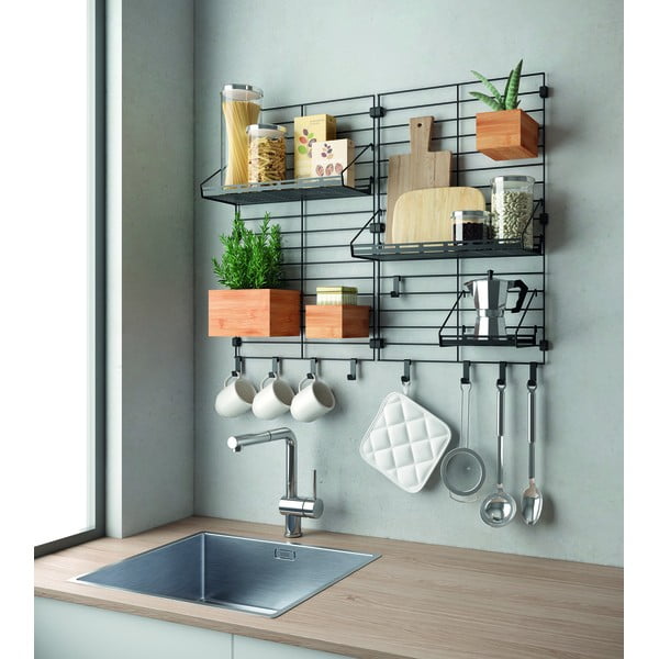 Must metallist konsool moodulriiulisüsteemile Mural - Metaltex-image-4