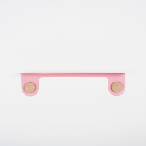 Tammepuidust roosast terasest seinariiul 2 konksuga , pikkus 60 cm Hook - Gazzda-image-2