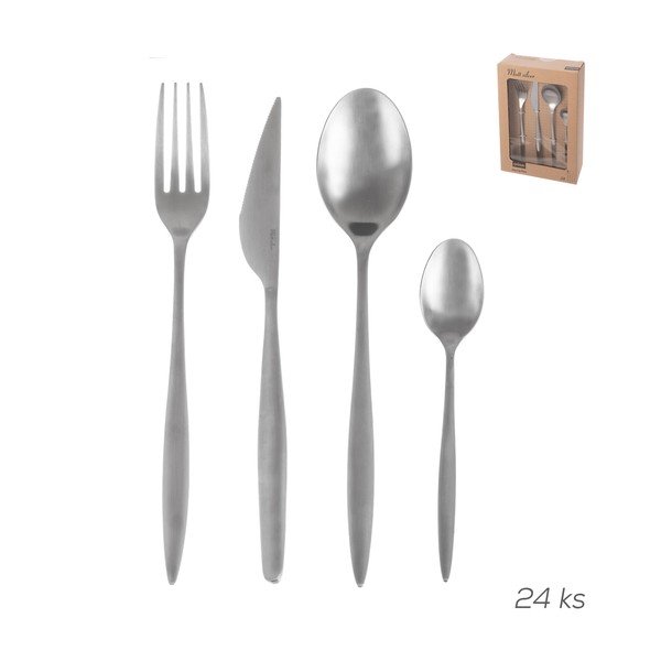 Hõbedased roostevabast terasest söögiriistad 24 tk - Orion-image-3