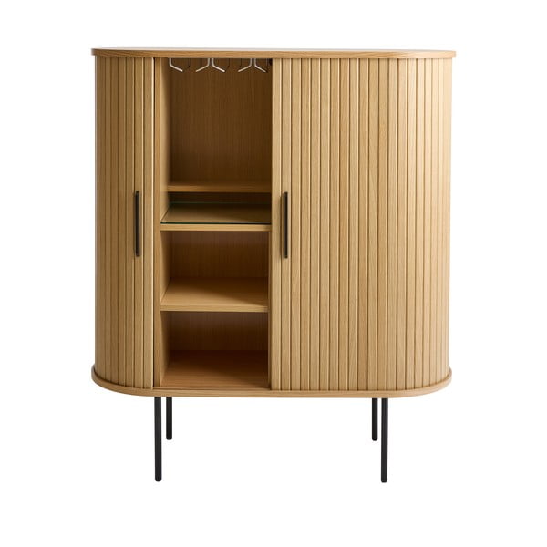 Tammespoonist lükandustega veinikapp 100x118x40 cm Nola - Unique Furniture-image-2