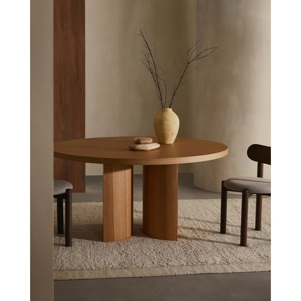 Ümmargune tammespoonist söögilaud ø 150 cm Nealy - Kave Home-image-2