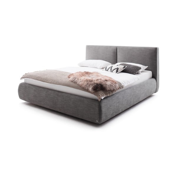 Tumehall polsterdatud kaheinimesevoodi koos voodipõhja ja panipaigaga 180x200 cm Atesio - Meise Möbel-image-3