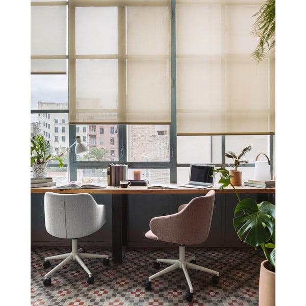 Heleroosa kontoritool Einara - Kave Home-image-2