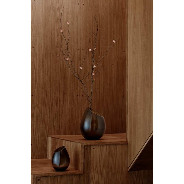 Pruunist klaasist vaas Raindrop, kõrgus 24 cm - Blomus-image-2