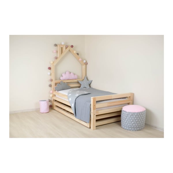 Set bílé zásuvky pod postel a 4 prodloužených nohou Benlemi, pro postel 90 x 180 cm-image-1