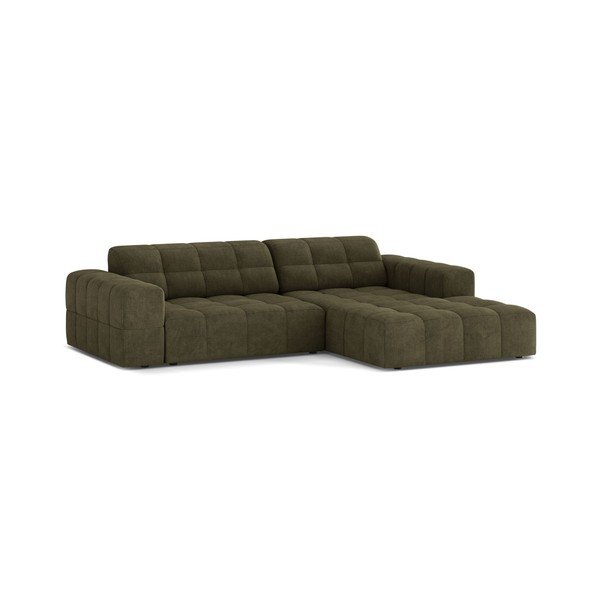 Khaki värvi šenill-nurgadiivan (parem nurk/diivanvoodiga) Chicago - Cosmopolitan Design-image-1