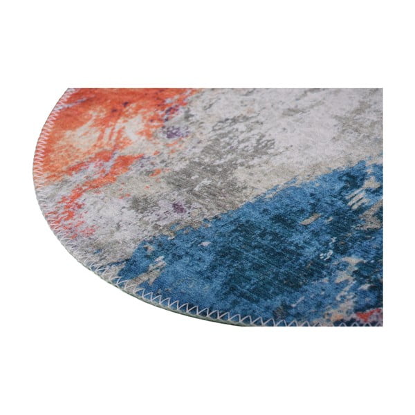 Sini-oranž ümmargune pestav ümmargune vaip ø 120 cm - Vitaus-image-2