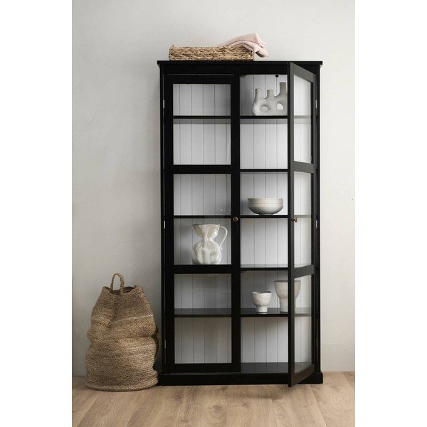 Must MDF-vitriinkapp 98x193x34 cm Wilma - Ellos Home-image-1