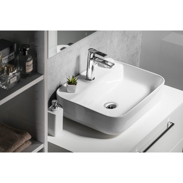 Valge keraamiline valamu 50x40 cm Garda - Sapho-image-2