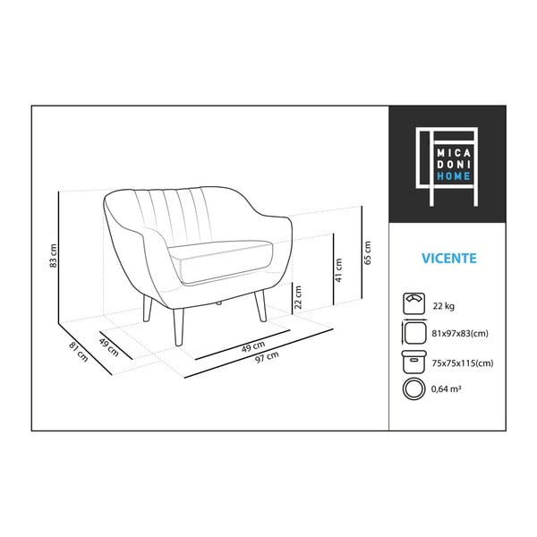 Červené křeslo Micadoni Home Vincente-image-1