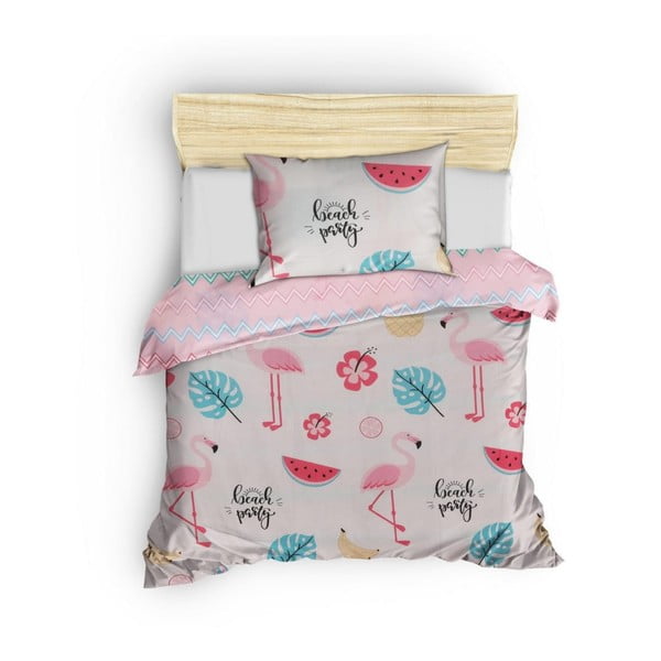 Valge ja roosa laste voodipesu üheinimesevoodile 140x200 cm Kokteyl - Mijolnir-image-3