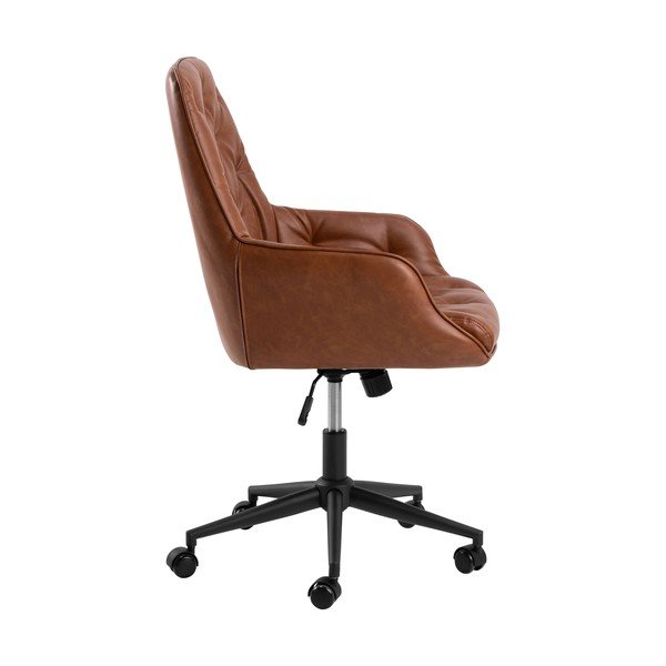 Konjakipruun kunstnahast kontoritool Erik - Actona-image-4