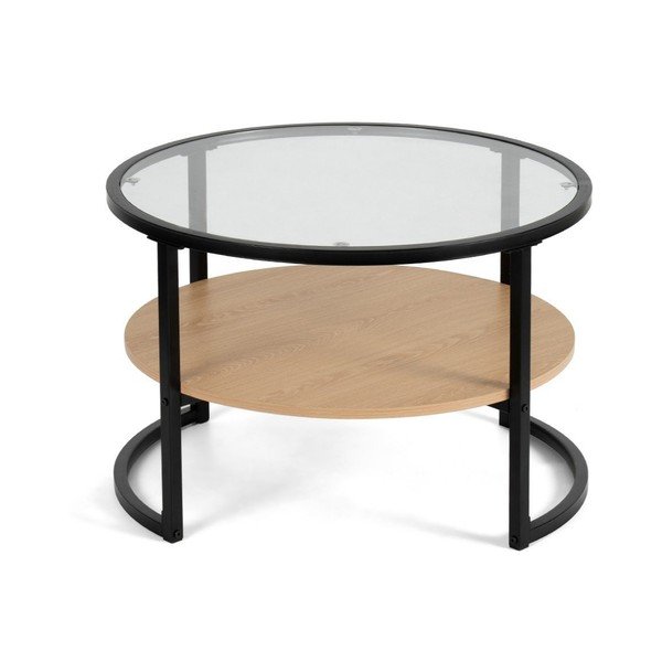 Must tammeimitatsiooniga ümmargune diivanilaud ø 68 cm Zanu - Bonami Essentials-image-2