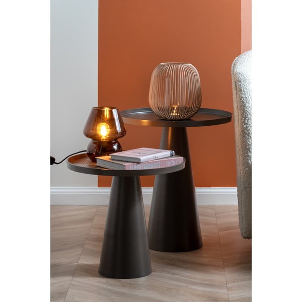 Tumepruun klaasist laualamp Klaas, kõrgus 18 cm - Leitmotiv-image-1