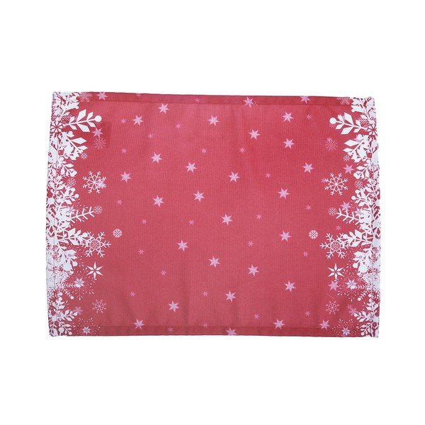 Sada 2 červených prostírání s vánočním motivem Mike & Co. NEW YORK Honey Snowflakes, 33 x 45 cm