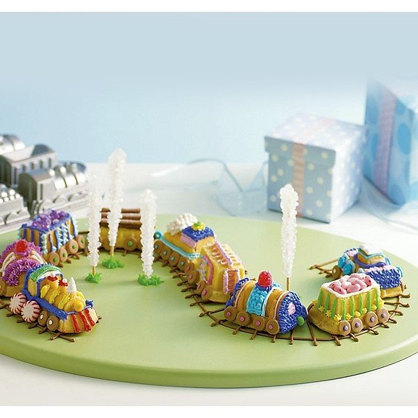 Vorm 9 mini rongi kujuga hõbedast pulli jaoks , 1,2 l Train - Nordic Ware-image-1