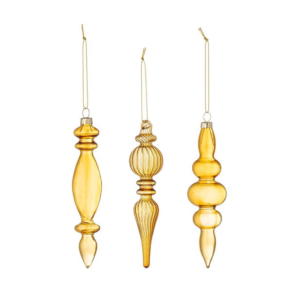 Klaasist jõulukaunistused, 3 tk komplektis ø 4 cm Auralia - Bloomingville