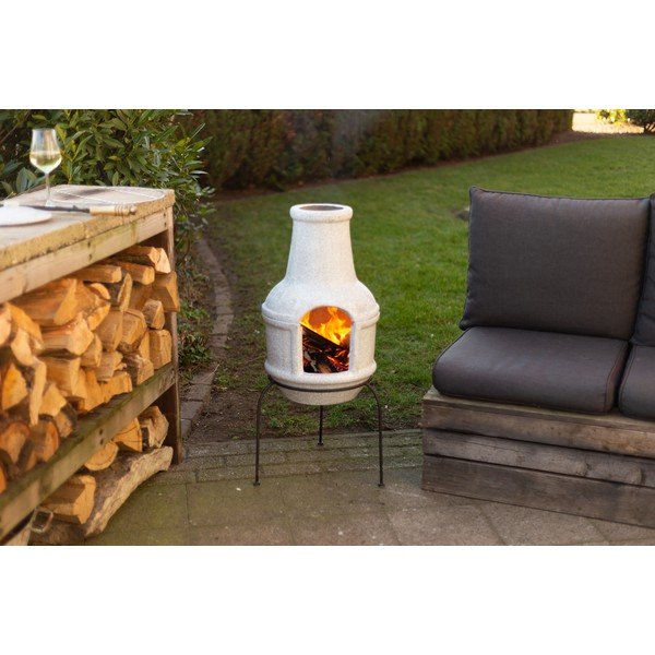 Keraamiline kamin grillialusel, väike - Esschert Design-image-1