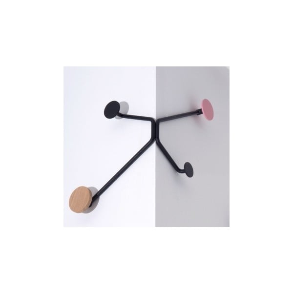 Must seinakinnitus roosa detailiga välisnurka Hook - Gazzda-image-3