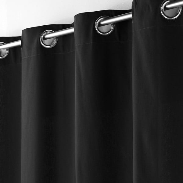 Must mikrosatiinist kardin 140x240 cm Shana - douceur d'intérieur-image-2