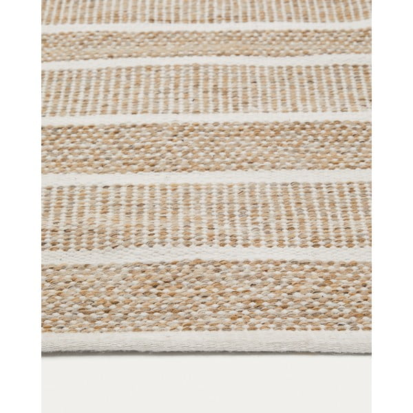 Beež õuevaip taaskasutatud kiududest 200x300 cm Desni - Kave Home-image-3