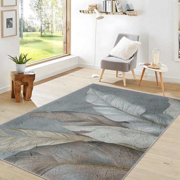 Roheline-hall pestav vaip 80x150 cm Dusty Leaves - Mila Home-image-4